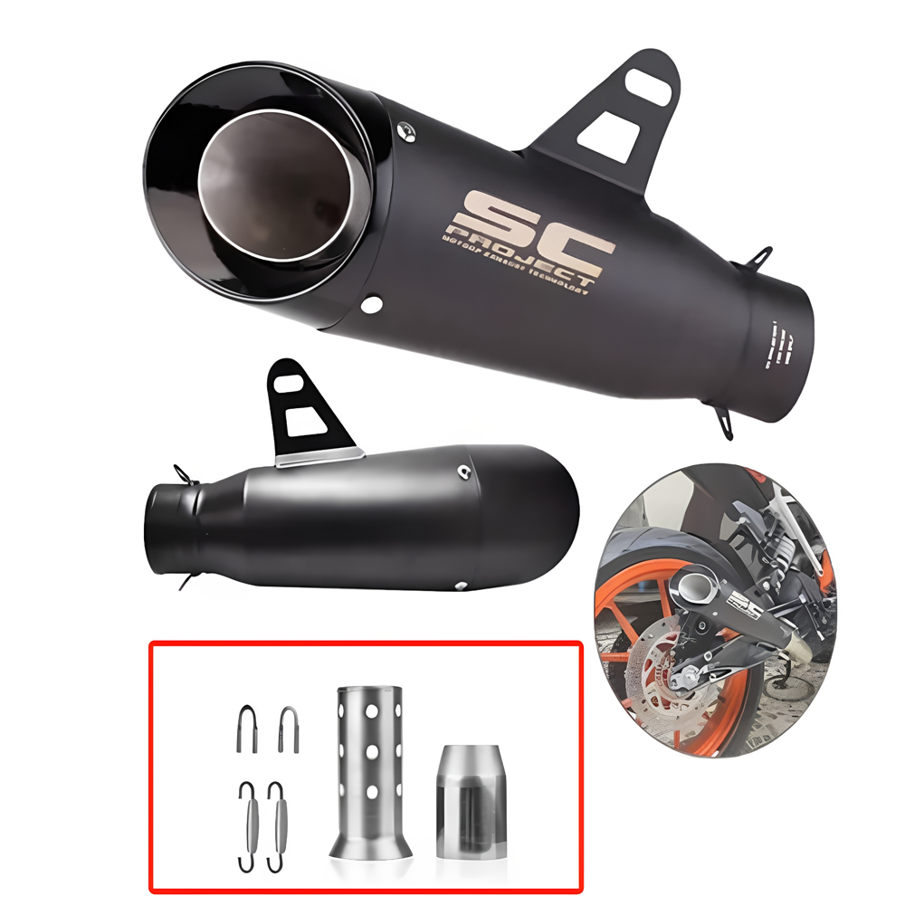 Motorcycle exhaust pipe, modified exhaust pipe, double-layer exhaust pipe tail throat - Image 3