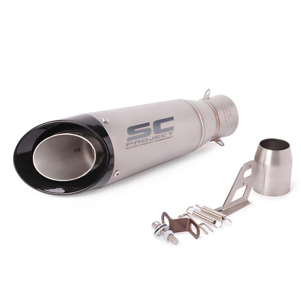 Motorcycle exhaust pipe, modified exhaust pipe, double-layer exhaust pipe tail throat - Image 5