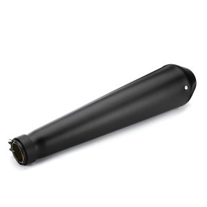 Motorcycle exhaust pipe, Motorcycle muffler,retro modified exhaust pipe, with net fish head muffler, black, Silver