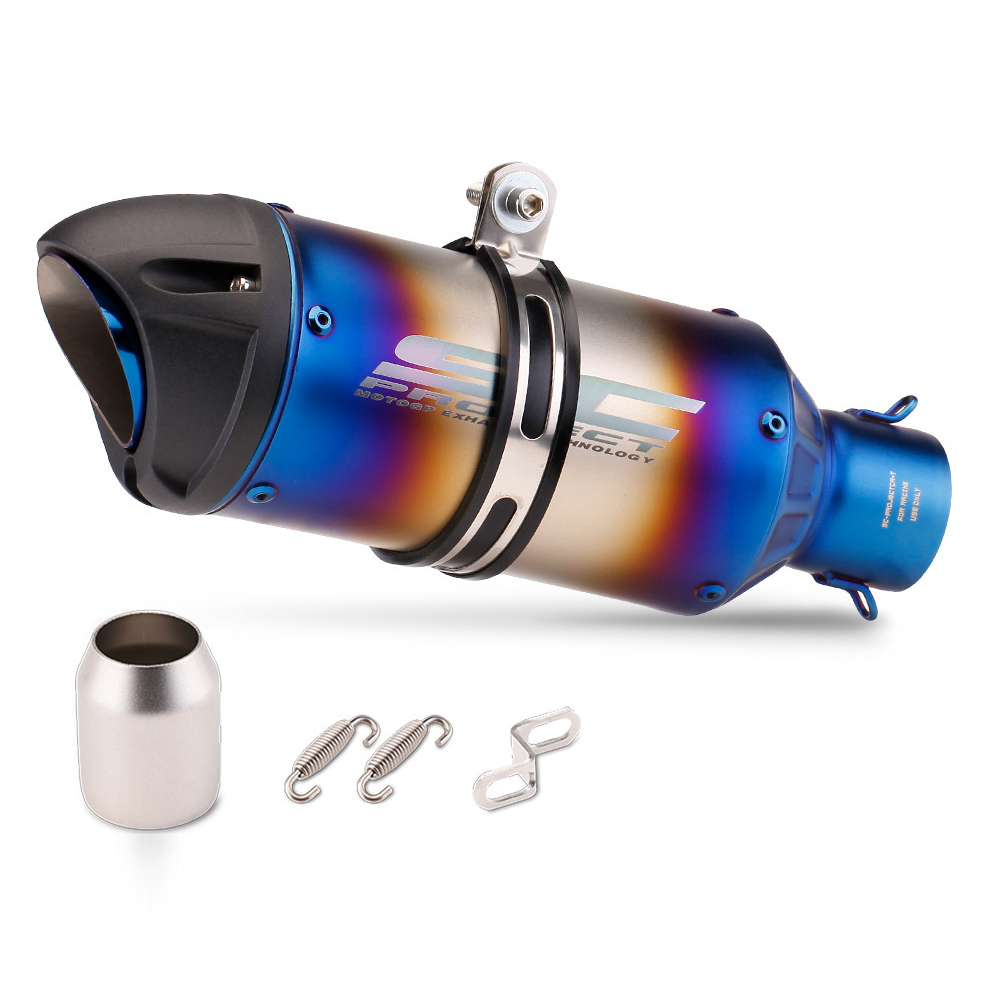 Motorcycle modification exhaust pipe, duckbill type exhaust pipe, multi color, short type - Image 7