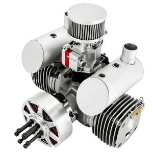 Drone engine model aircraft engine with integrated ignition and ignition, electric spray, two-stroke 130cc dual cylinder