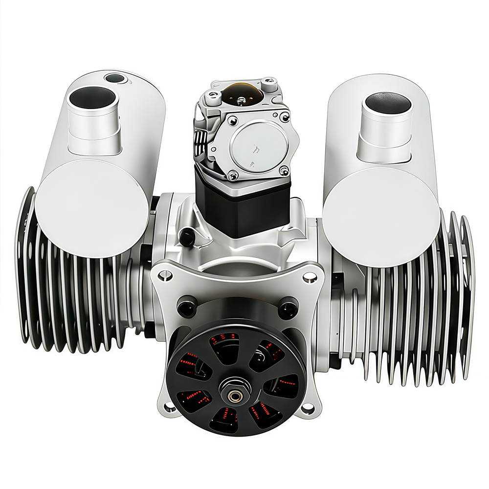 Drone engine model aircraft engine with power generation, two-stroke 130cc gasoline twin cylinder - Image 2