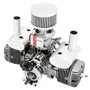 Model airplane engine, electronic fuel injection drone engine, two-stroke 70cc gasoline twin cylinder (including electric start)