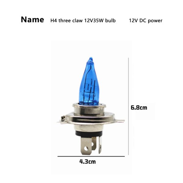 Motorcycle light bulb, battery car modification light bulb, 12V35W double claw disc light bulb, electric vehicle ceramic headlight light bulb