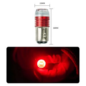 Motorcycle flashing LED turn signal, concave lens motorcycle reverse brake light, 3-smd tail light bulb - Image 2