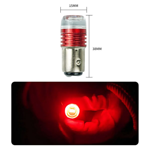 Motorcycle flashing LED turn signal, concave lens motorcycle reverse brake light, 3-smd tail light bulb