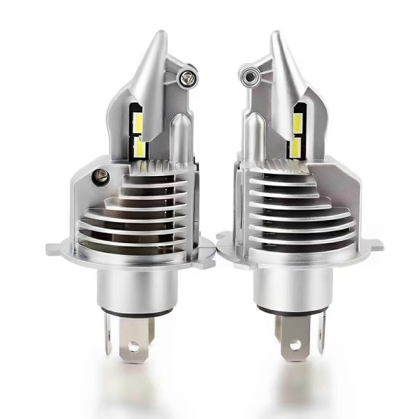Motorcycle LED headlights, laser matrix headlights, high and low beam integrated modification with three claw bulbs