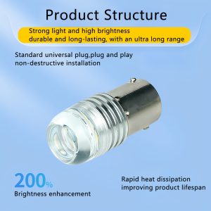 Motorcycle flashing LED turn signal, concave lens motorcycle reverse brake light, 3-smd tail light bulb - Image 5
