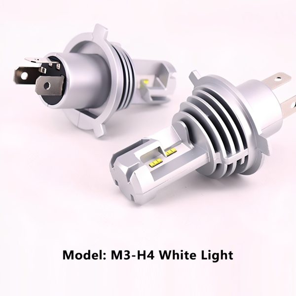 Motorcycle LED headlights, laser matrix headlights, high and low beam integrated modification with three claw bulbs