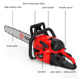 High power chainsaw, forestry gasoline logging saw, household handheld chain saw, outdoor woodworking cutting saw - Image 2