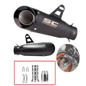Motorcycle exhaust pipe, modified exhaust pipe, double-layer exhaust pipe tail throat - Image 2