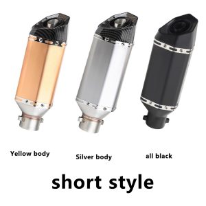 Motorcycle scooter exhaust modification, 470mm small hexagonal, imitation carbon fiber tail section, 51mm universal, multiple colors, sizes and models - Image 2