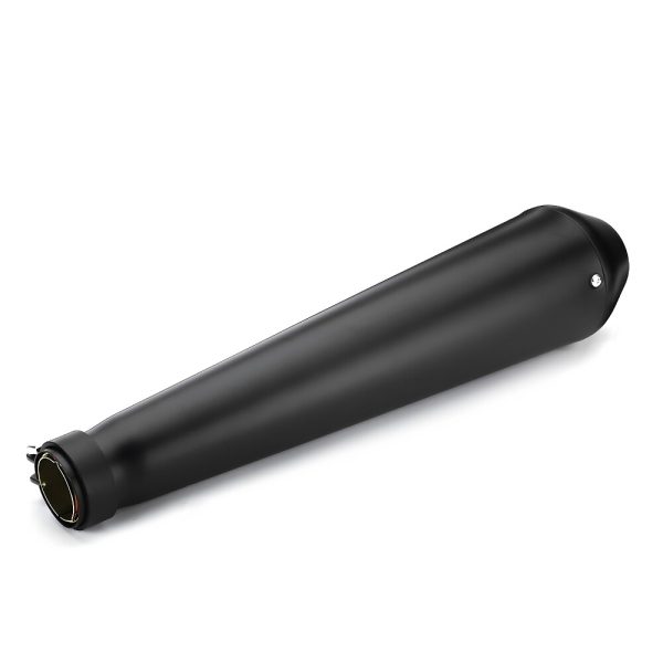 Motorcycle exhaust pipe, Motorcycle muffler,retro modified exhaust pipe, with net fish head muffler, black, Silver