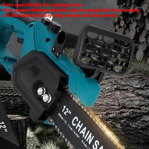 Handheld high-power electric saw, multifunctional electric chain saw, wood cutting saw, household woodworking wireless garden lithium electric saw