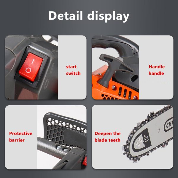 Single handed gasoline saw, garden logging saw, high-power multifunctional chain saw, handheld cutting machine for sawing trees