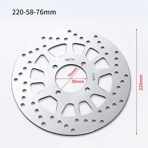 Motorcycle front wheel brake disc disc brake disc, 220/58/3.5 thick 4-hole disc LC135