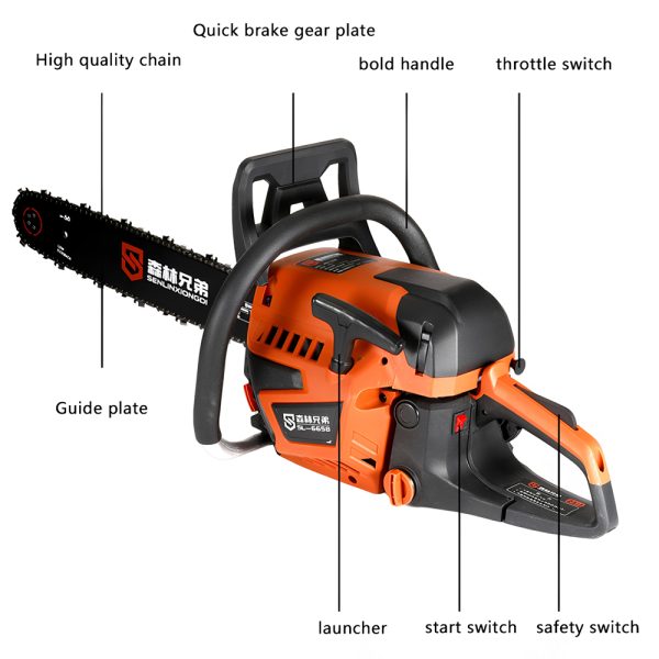 Gasoline saws, two-stroke high-power pruning saws, outdoor handheld tree felling saws, garden tools wholesale