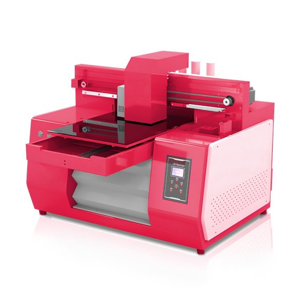 Small A3UV flatbed printer phone case acrylic plastic sheet metal label stainless steel bottle box printing