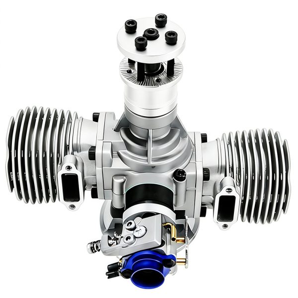 Model aircraft engine, drone engine, two-stroke gasoline twin cylinder engine, 70cc