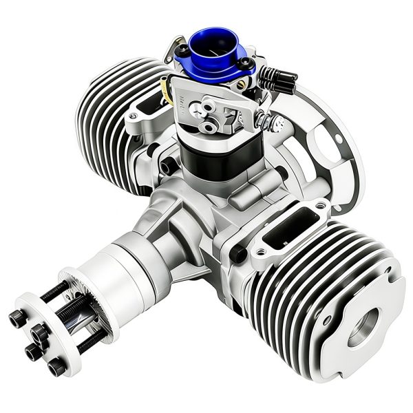 Model aircraft engine, drone engine, two-stroke gasoline twin cylinder engine, 70cc