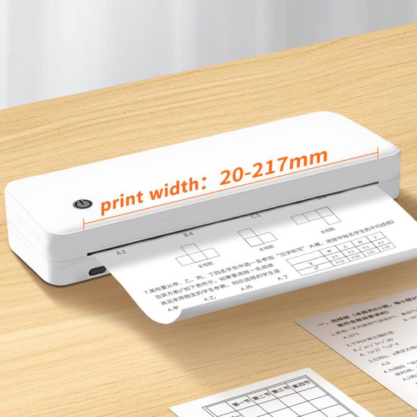 A4 thermal printer, household small printer, mobile phone, Bluetooth label, wrong question printing, home portable