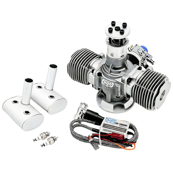 Model aircraft engine, drone engine, two-stroke gasoline twin cylinder engine, 70cc