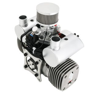 Drone engine model aircraft engine with integrated ignition and ignition, electric spray, two-stroke 130cc dual cylinder - Image 3