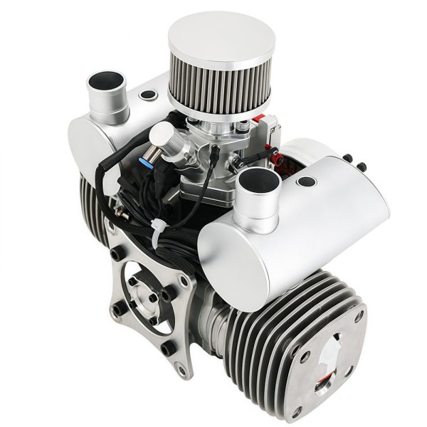 Drone engine model aircraft engine with integrated ignition and ignition, electric spray, two-stroke 130cc dual cylinder