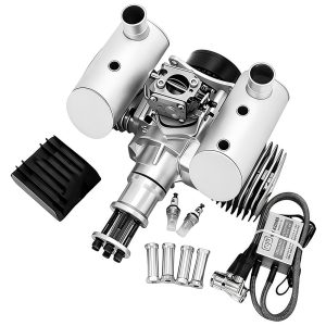 Drone engine model aircraft engine with power generation, two-stroke 130cc gasoline twin cylinder - Image 4