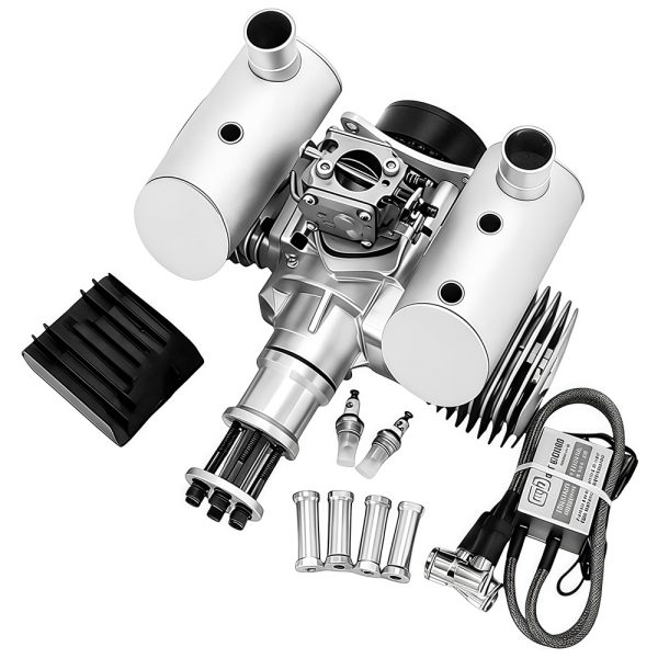 Drone engine model aircraft engine with power generation, two-stroke 130cc gasoline twin cylinder