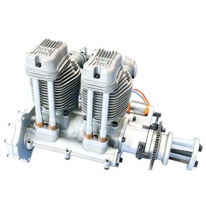 Model aircraft engine, drone engine, electric starting, four stroke inline twin cylinder gasoline engine manufacturer, direct - Image 2