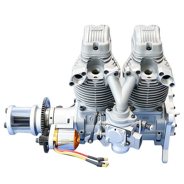 Model aircraft engine, drone engine, electric starting, four stroke inline twin cylinder gasoline engine manufacturer, direct
