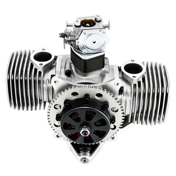 Drone engine model aircraft engine with electric start and power generation, two-stroke 130cc gasoline twin cylinder