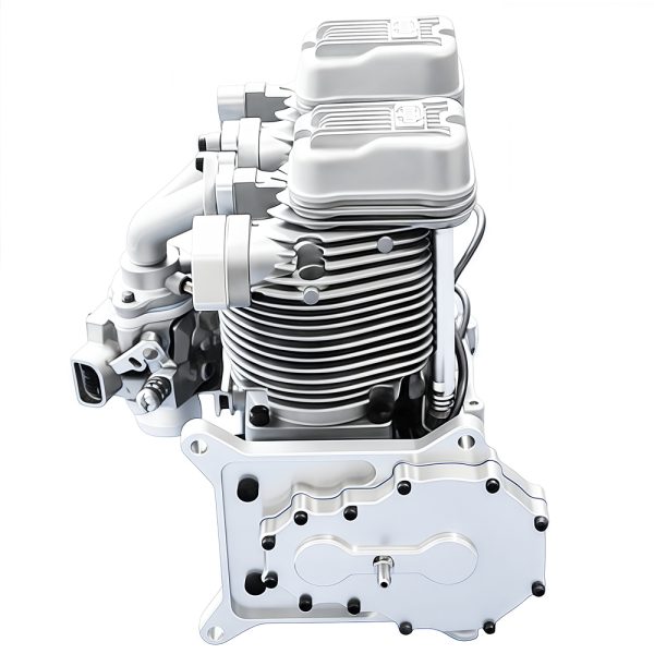 Model aircraft engine, drone engine, four stroke inline twin cylinder gasoline engine