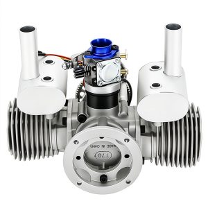 Model aircraft engine, drone engine, electric start, two-stroke 70cc gasoline twin cylinder engine - Image 2