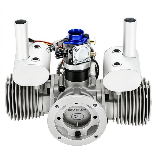 Model aircraft engine, drone engine, electric start, two-stroke 70cc gasoline twin cylinder engine