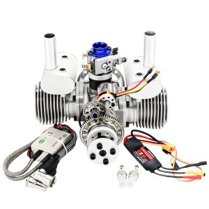 Model aircraft engine, drone engine, electric start, two-stroke 70cc gasoline twin cylinder engine - Image 3