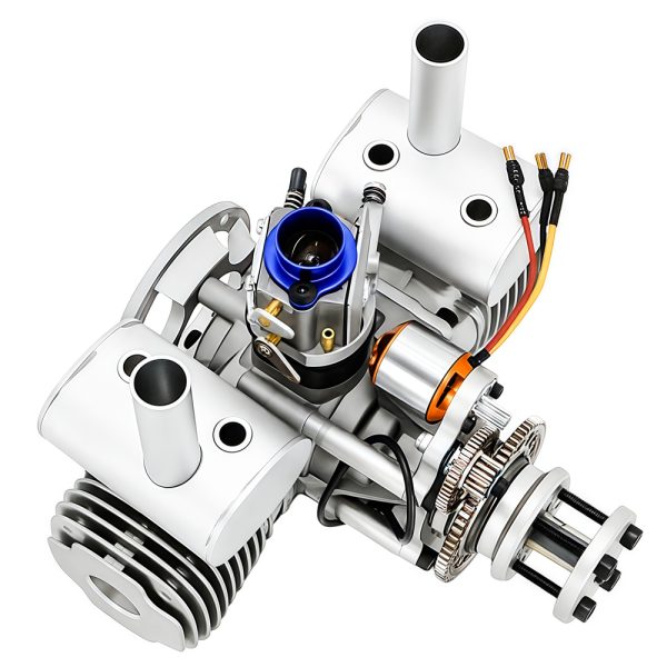 Model aircraft engine, drone engine, electric start, two-stroke 70cc gasoline twin cylinder engine