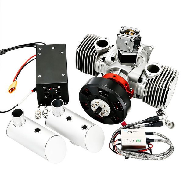Model aircraft engine, unmanned aerial vehicle engine, integrated two-stroke engine, 130cc gasoline twin cylinder