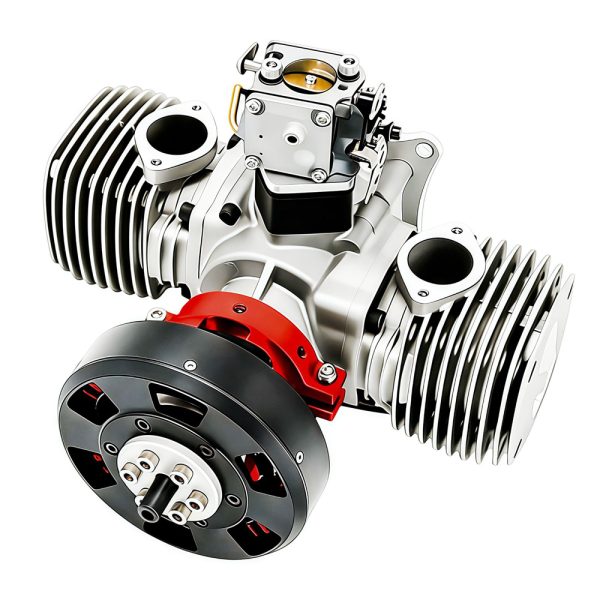Model aircraft engine, unmanned aerial vehicle engine, integrated two-stroke engine, 130cc gasoline twin cylinder