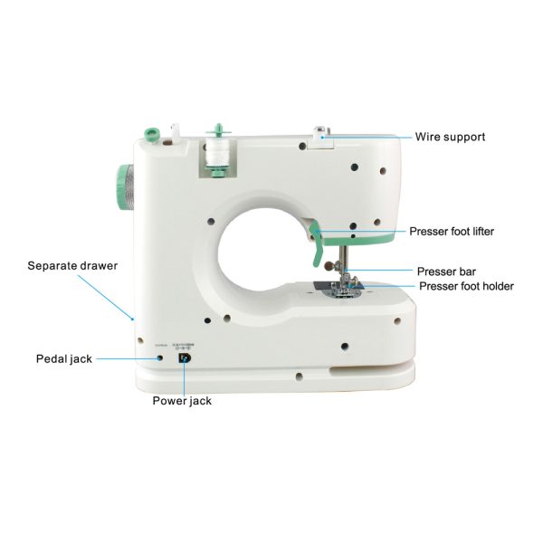 Double needle, double line, 12 stitch household multifunctional lock edge electric sewing machine, electric sewing machine