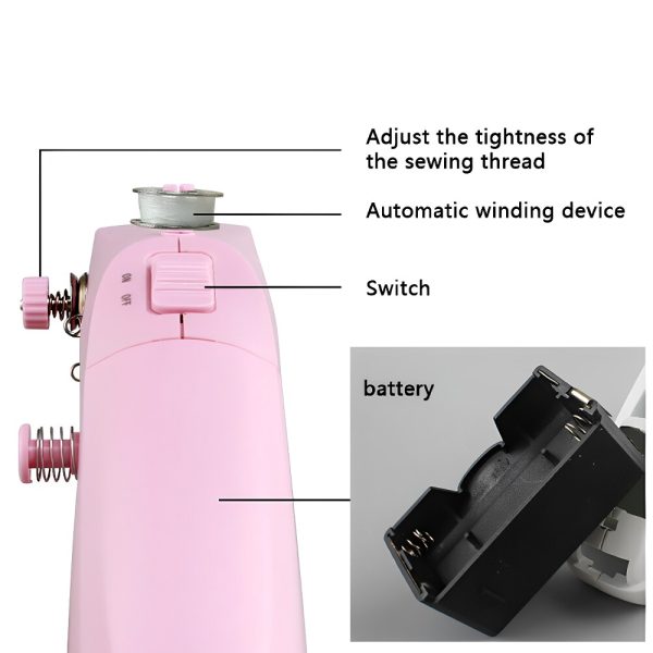 Mini Home Thick Eating Mini Desktop Electric Double Line Handheld Sewing Machine